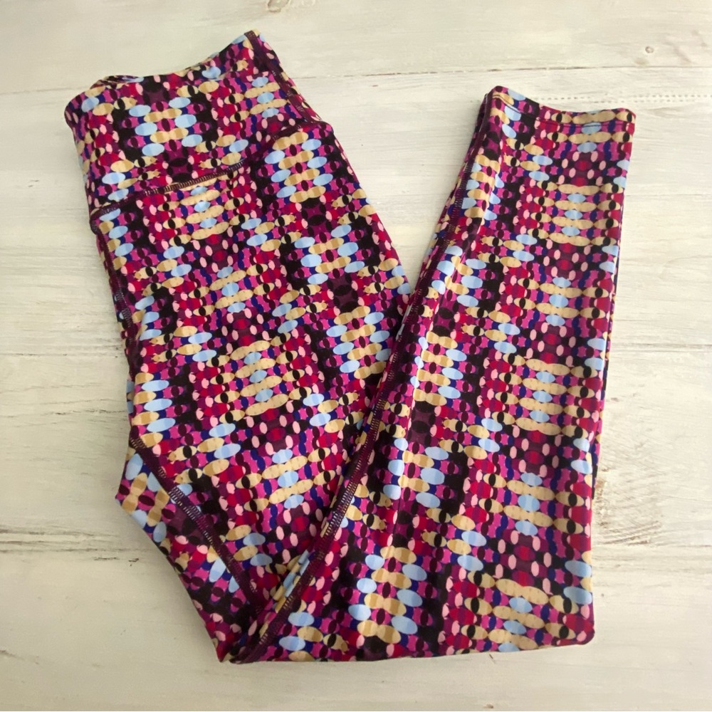 Free People FP Movement Oval Printed Control Wrap Waist Cropped Leggings…